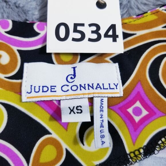 Jude Connally Geometric Abstract Multi Colored Psychedelic Sheath Dress Funky - Picture 4 of 10